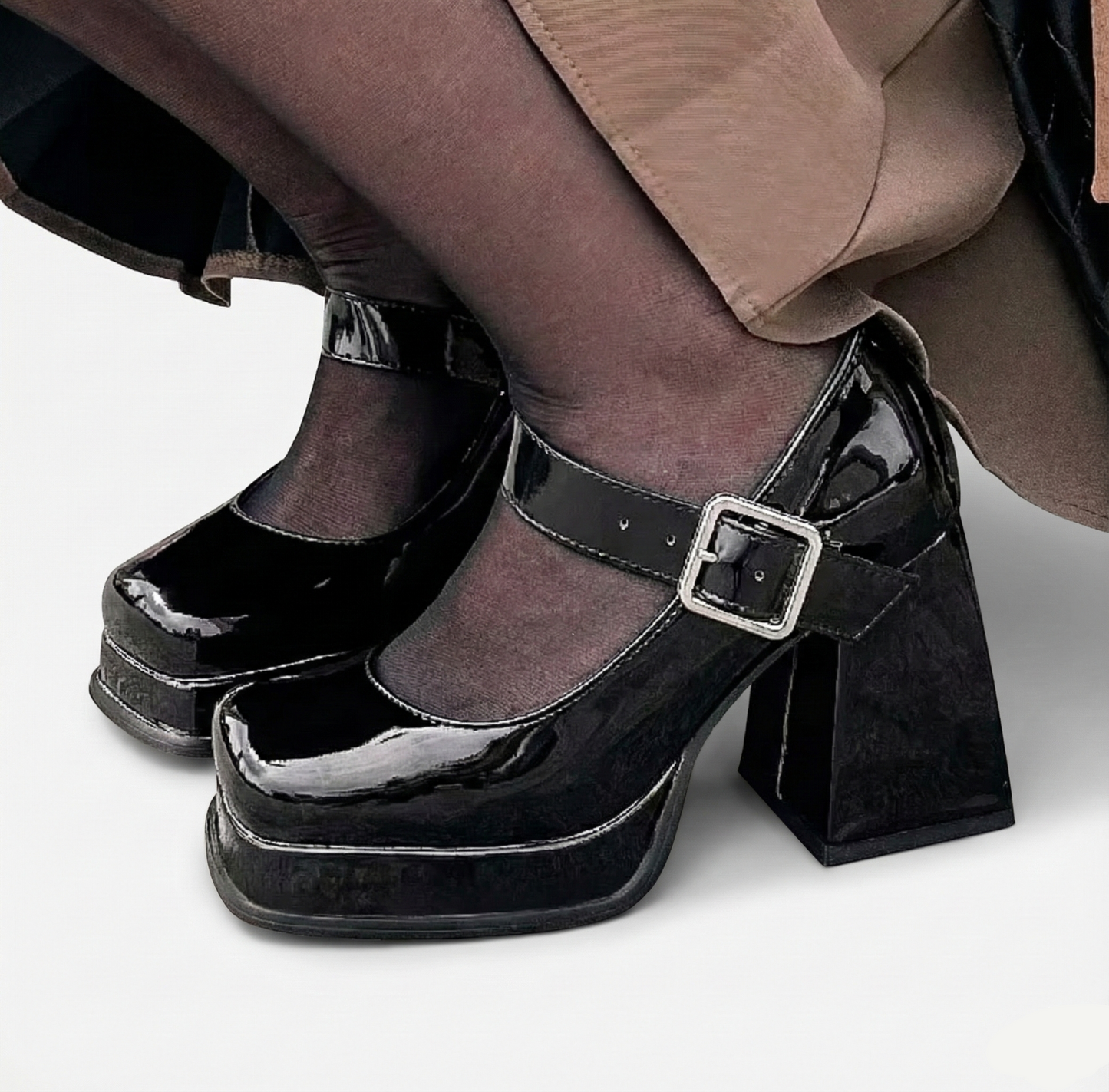 Platform Mary Jane Pumps